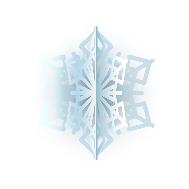 Winter Blue Fluffy Snowflake Gradient Icon