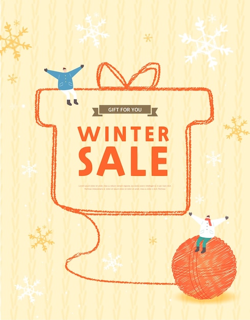 winter and christmas sale shopping holiday sales or Black Friday