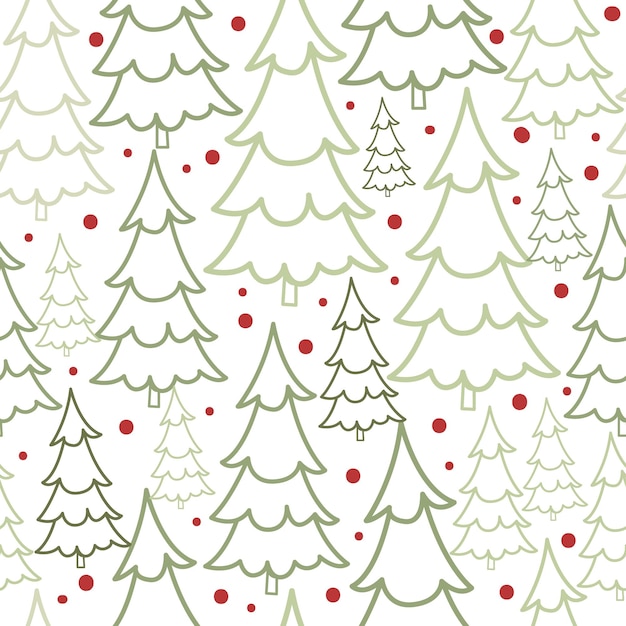 Winter and Christmas Themed Seamless Pattern