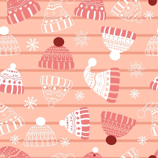 Winter and Christmas Themed Seamless Pattern