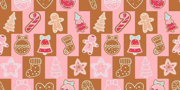 Winter and Christmas Themed Seamless Pattern