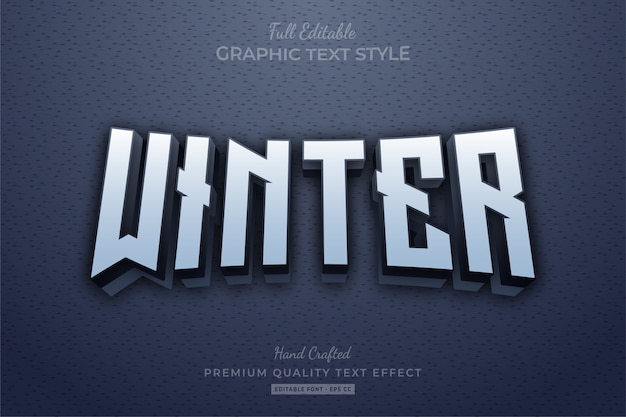 Winter Clean Editable Premium Text Style Effect