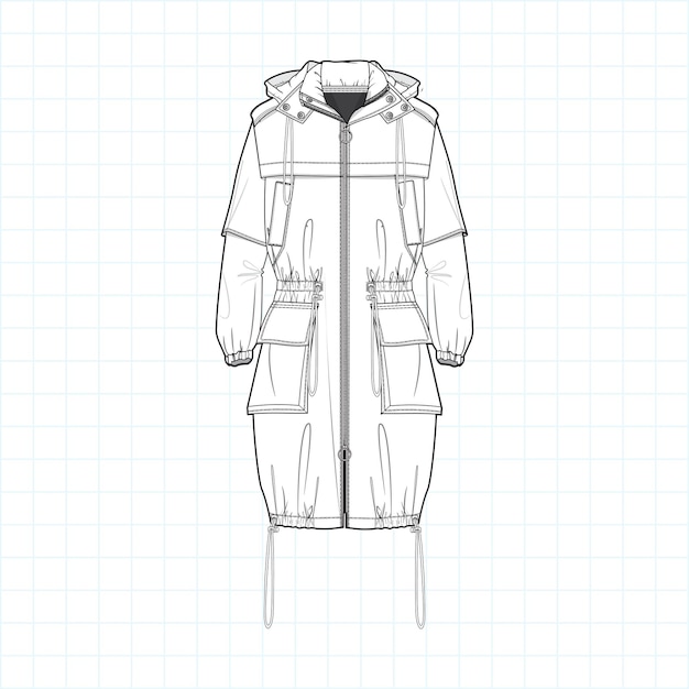 Vector winter coat over coat jacket outwear