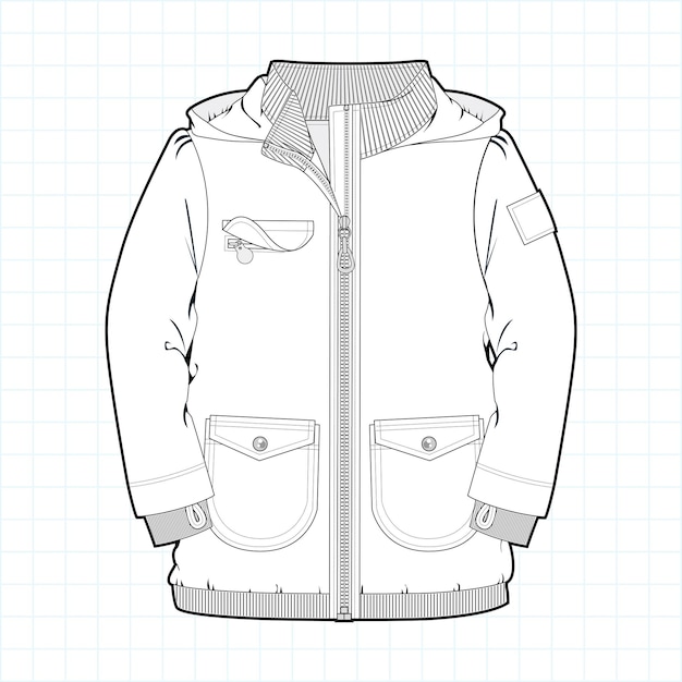 Vector winter coat over coat jacket outwear