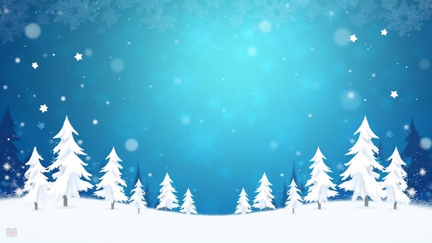 Winter Forest Christmas Background