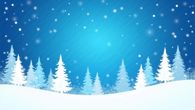 Winter Forest Christmas Background