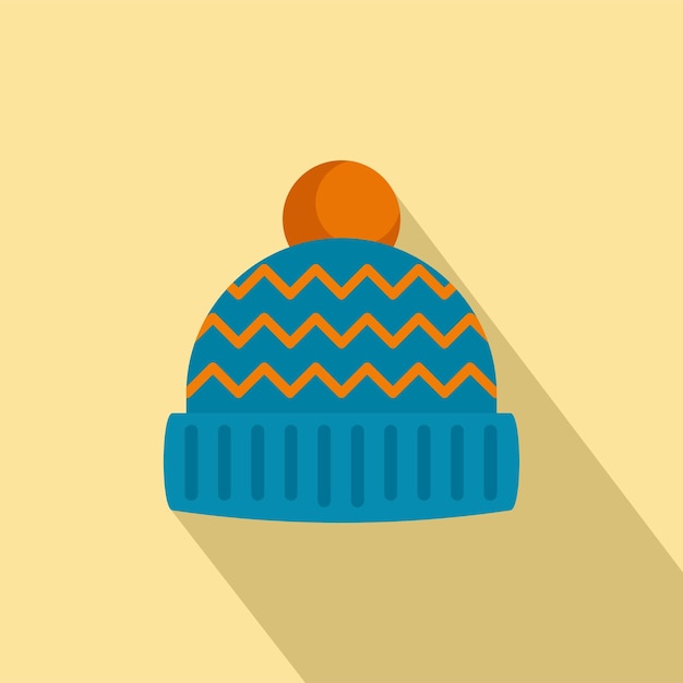 Winter hat icon Flat illustration of winter hat vector icon for web design