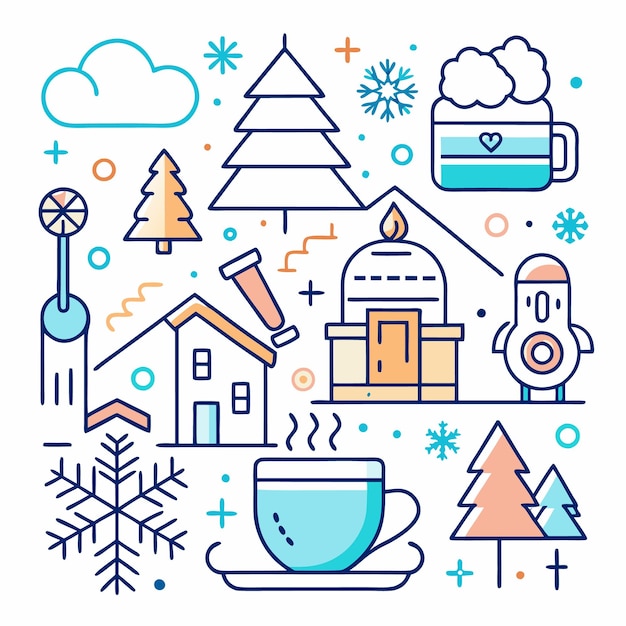 Winter Holiday Celebration with Cozy Home and Warm Drinks