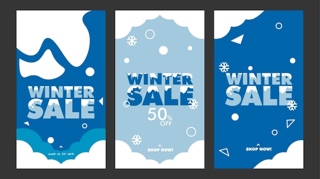 winter holiday sale background for social media template