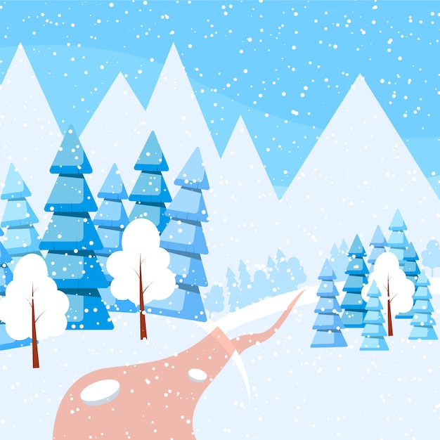 Winter horizontal banner