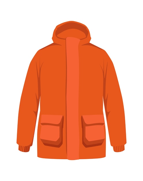 Winter jacket Clothes icon Vector illustration