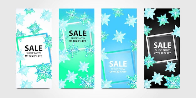 Winter sale banner ilustrations04