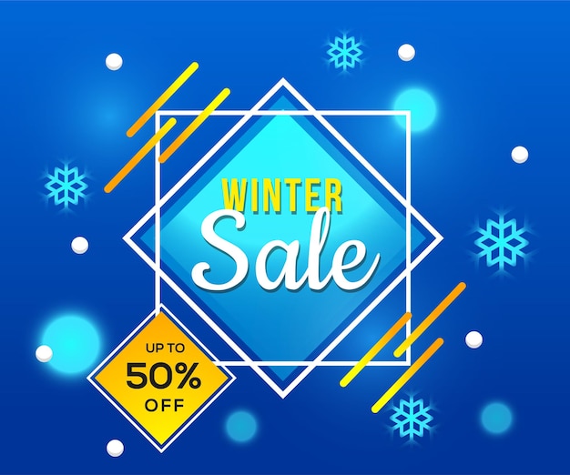 Winter sale banner template