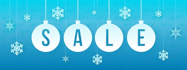 Winter sale banner vector 