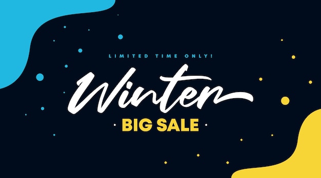 Winter sale flyer banner background illustration 