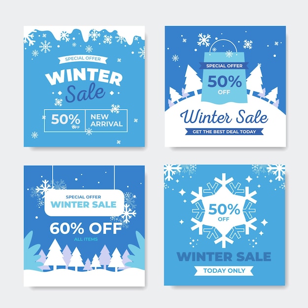 Winter sale instagram posts