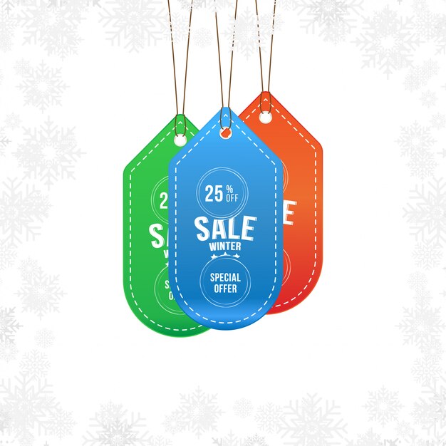 Winter sale label