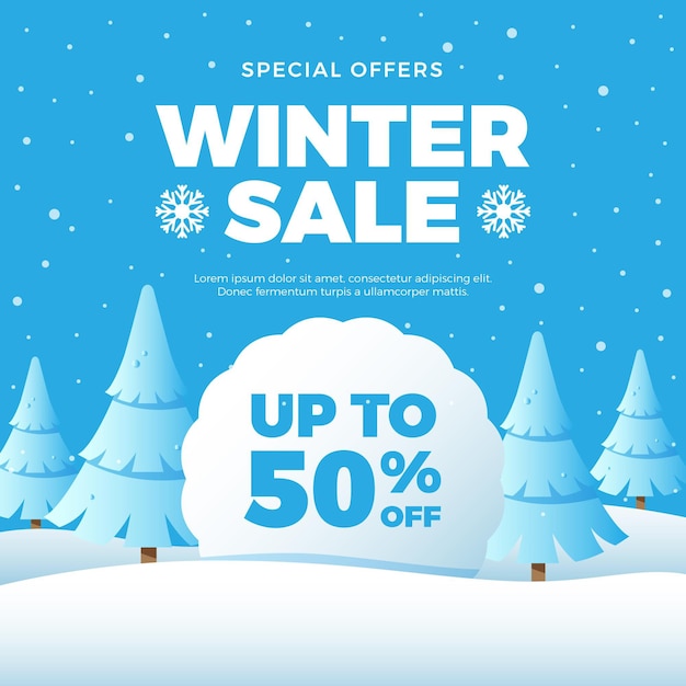 Winter sale special offer promo