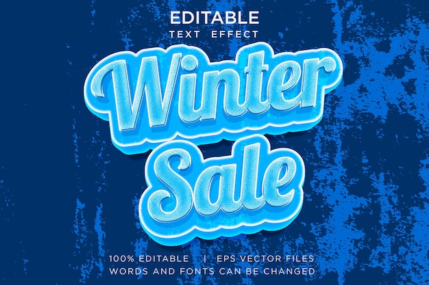 winter sale text effect