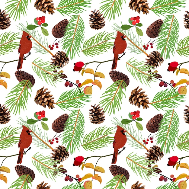 Winter seamless pattern background