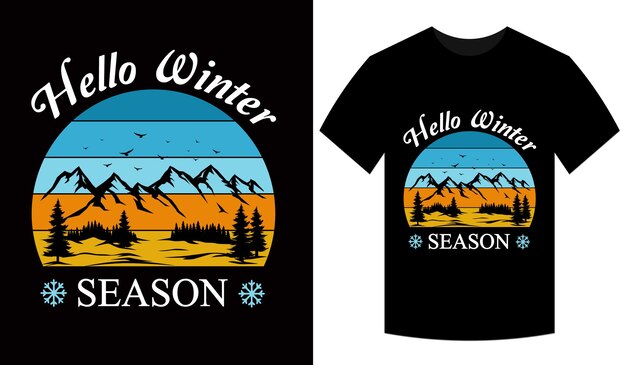 Winter season t shirt design