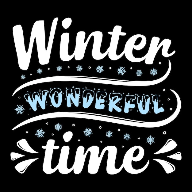 Winter t-shirt design, snow element, winter element vector