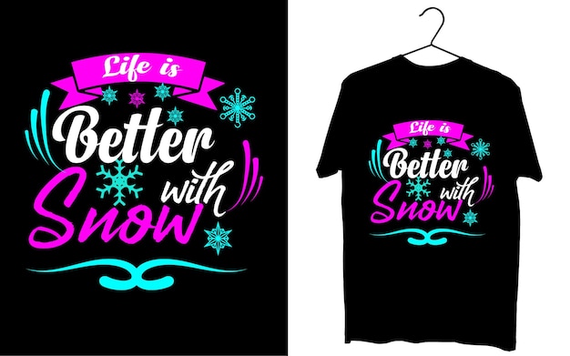 Winter t shirt design vector. winter weather. typography t shirt design