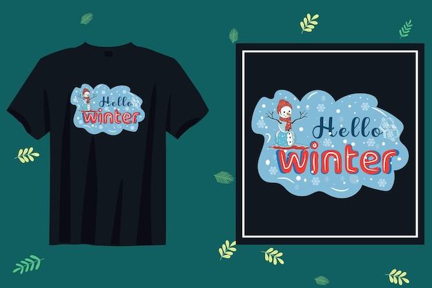 Winter t shirt design vector