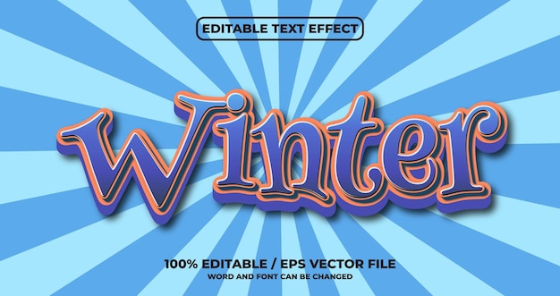 Winter text effect style