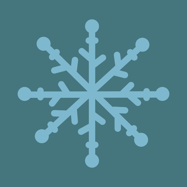 Winter vector blue snowflake isolated illustration