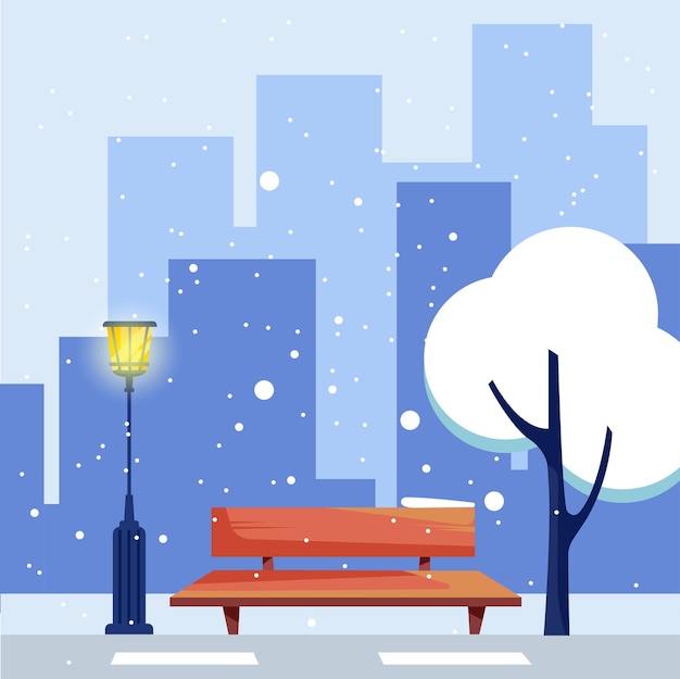 Winter Vector Landscape image