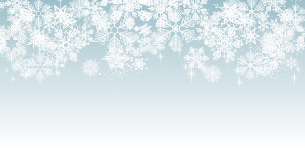 winter white snowflakes  background