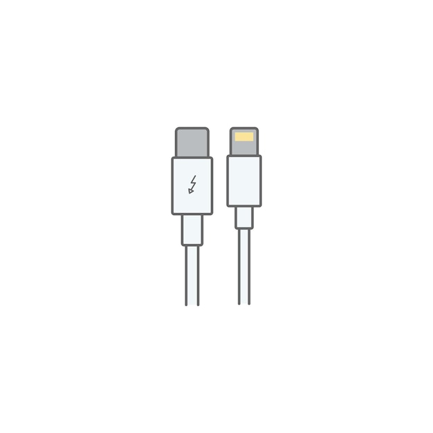 Wire USB modern simple vector icon