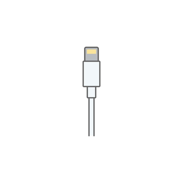 Wire USB modern simple vector icon