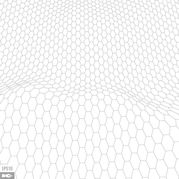 Wireframe landscape on white background Abstract geometric vector technology background 3d vector digital background