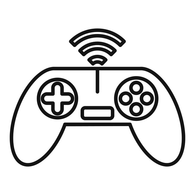 Vector wireless gamepad connecting to online gaming platform