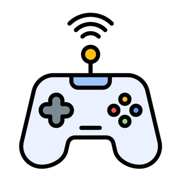 Vector wireless joystick vector illustration style