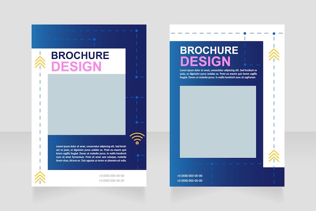 Wireless network building process blank brochure design