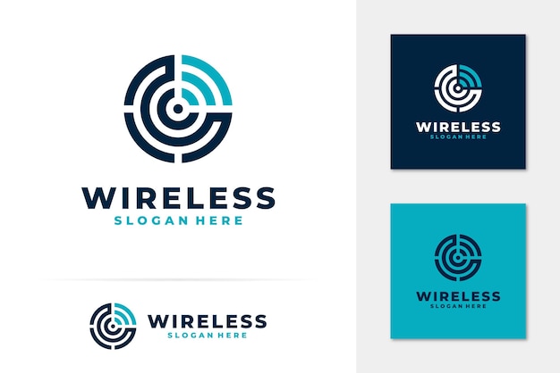 Wireless signal logo vector