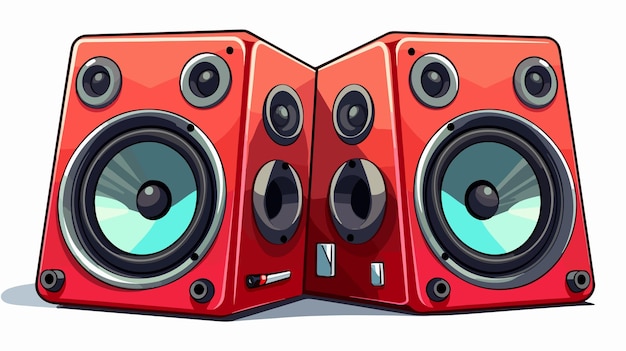 Wireless Speakers Cartoon Vector Illustration