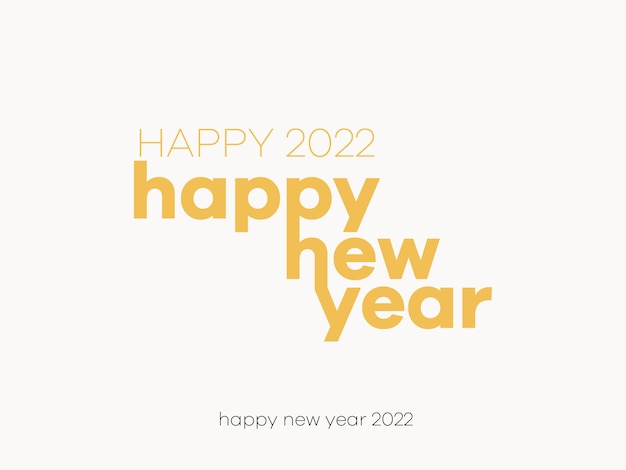 Wish you a happy new year 2022, free vector typography text letters