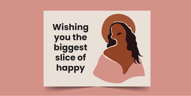 Wishing you the biggest slice of happy today, Birthday Card for African Women