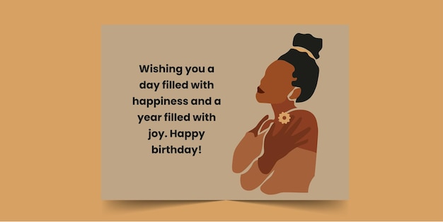 Wishing you a day filled with happiness, Happy Birthday Card for African Women