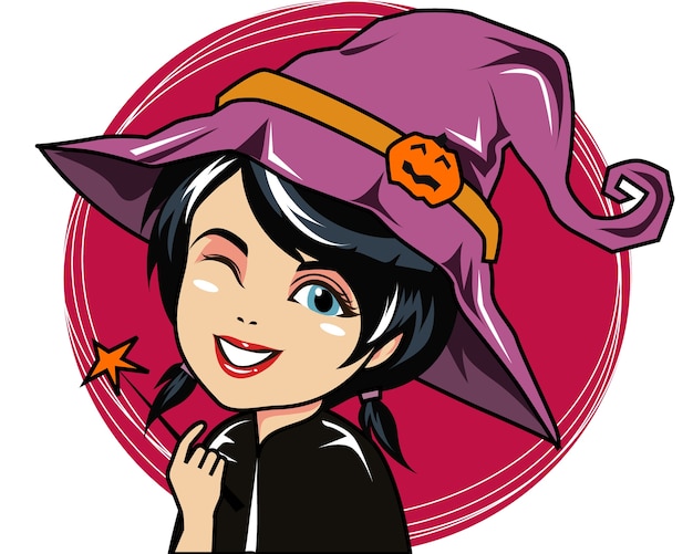 Witch avatar cartoon