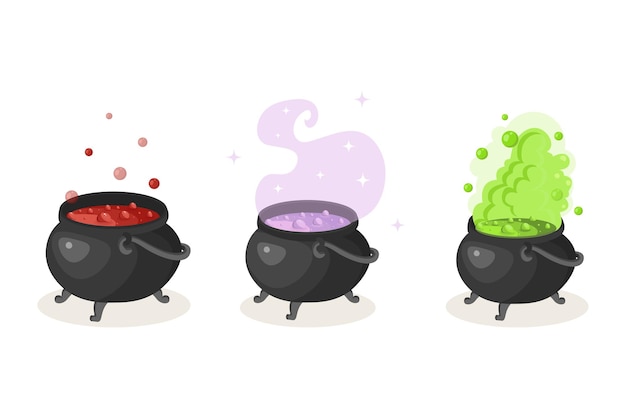 Witch cauldron illustration