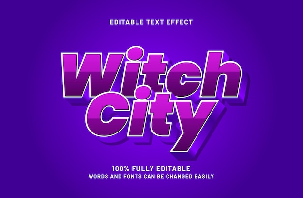 witch city editable text effect