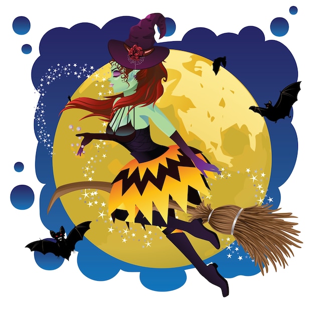 Witch and Full Moon