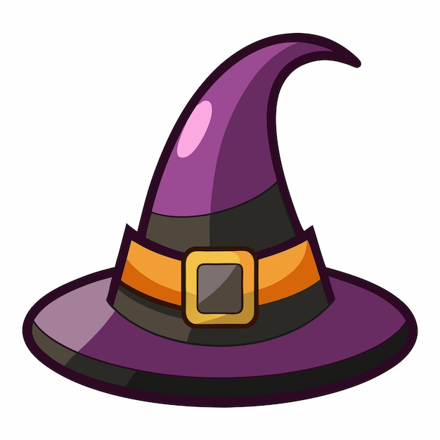 witch hat clipart cartoon style vector