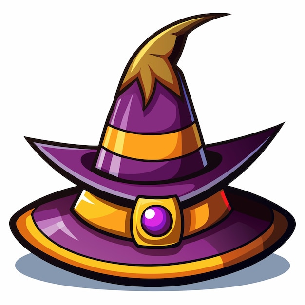 witch hat clipart cartoon style vector