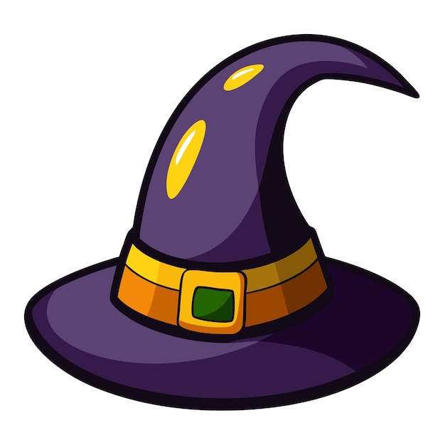 witch hat clipart cartoon style vector